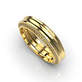 Золотое обручальное кольцо с бриллиантами, 1768452