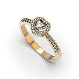 Золотое кольцо с бриллиантами, 1768964