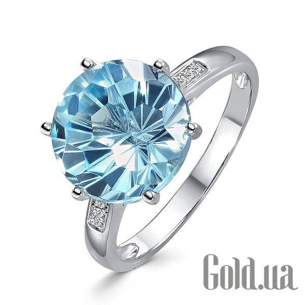 

Кольцо Lurie Jewelry, Женское золотое кольцо с бриллиантами и топазом, 17.5