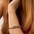Жіночий золотий браслет з куб. цирконіями - фото 3