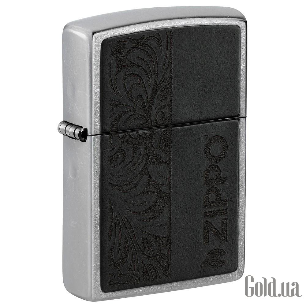 Zippo Зажигалка Black Leather Emblem - Zippo Design 46919 46919