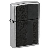 Zippo Зажигалка Black Leather Emblem - Zippo Design 46919, 1799172
