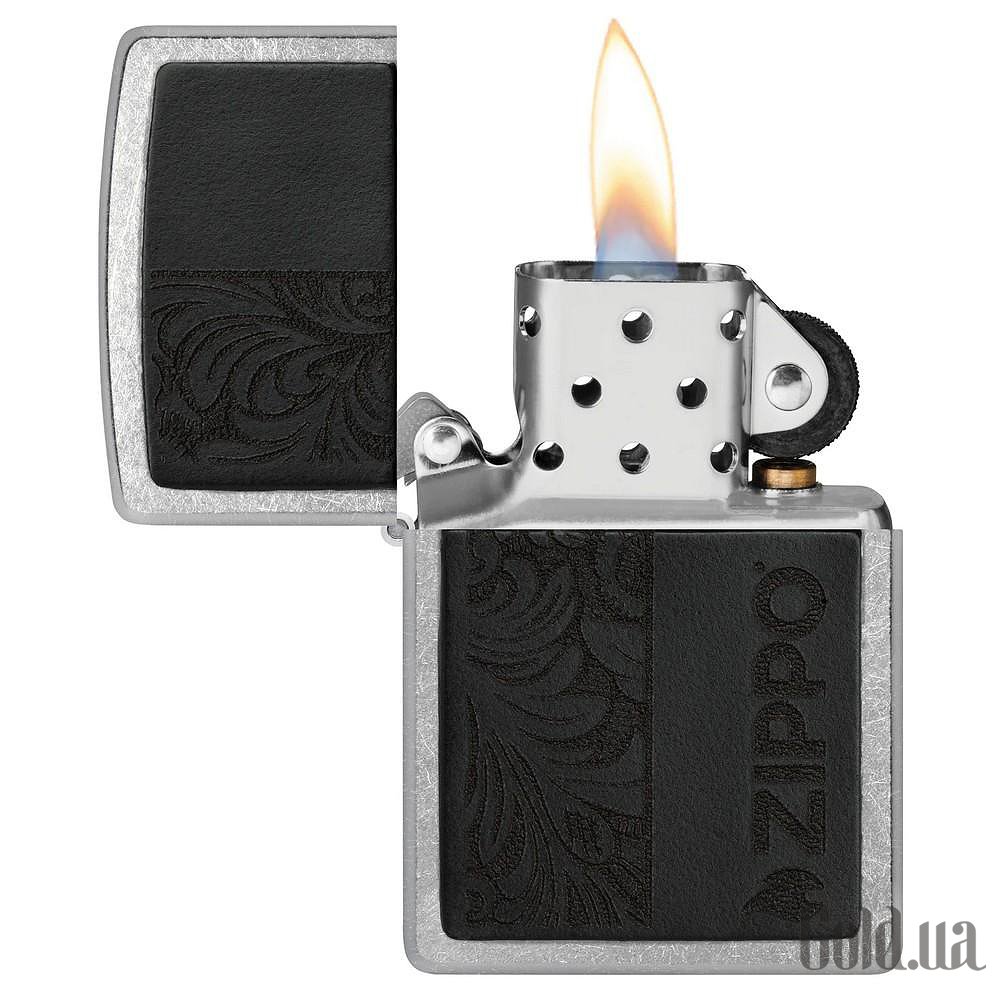 Zippo Зажигалка Black Leather Emblem - Zippo Design 46919 46919 – изображение 3