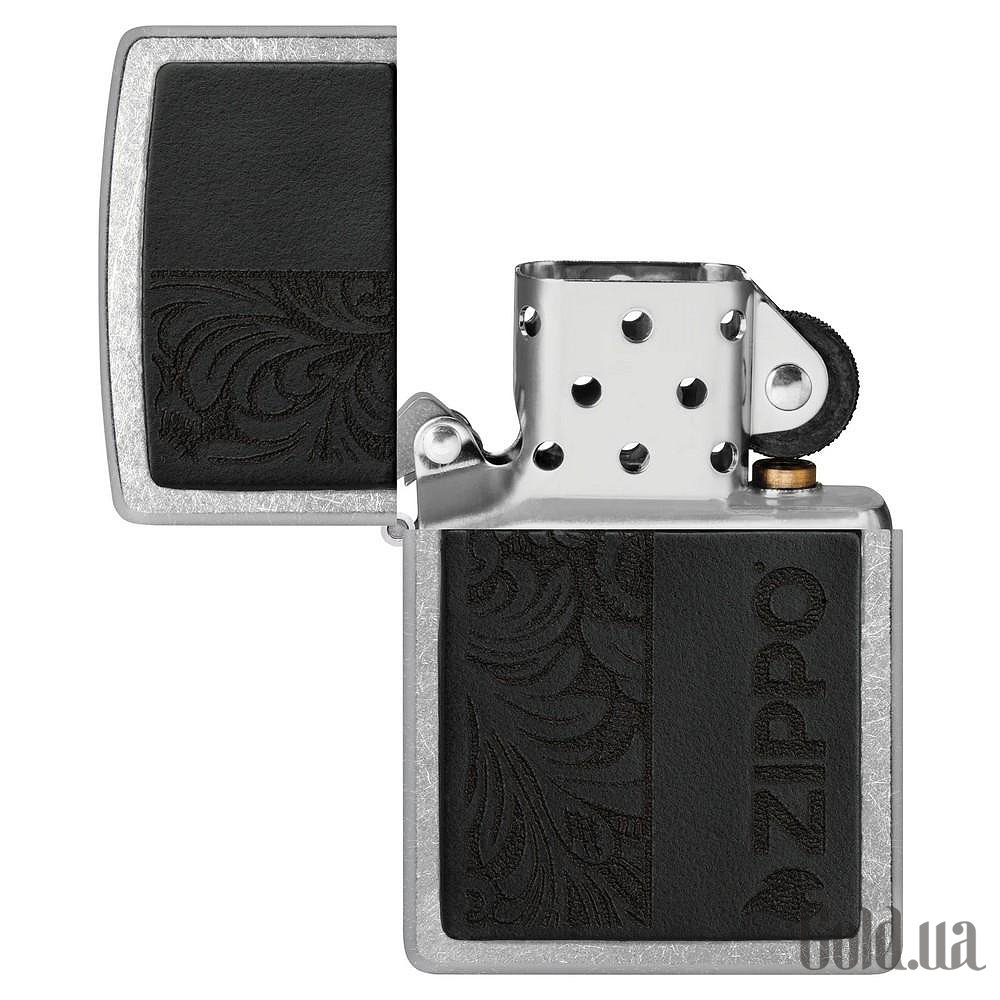Zippo Зажигалка Black Leather Emblem - Zippo Design 46919 46919 – изображение 4