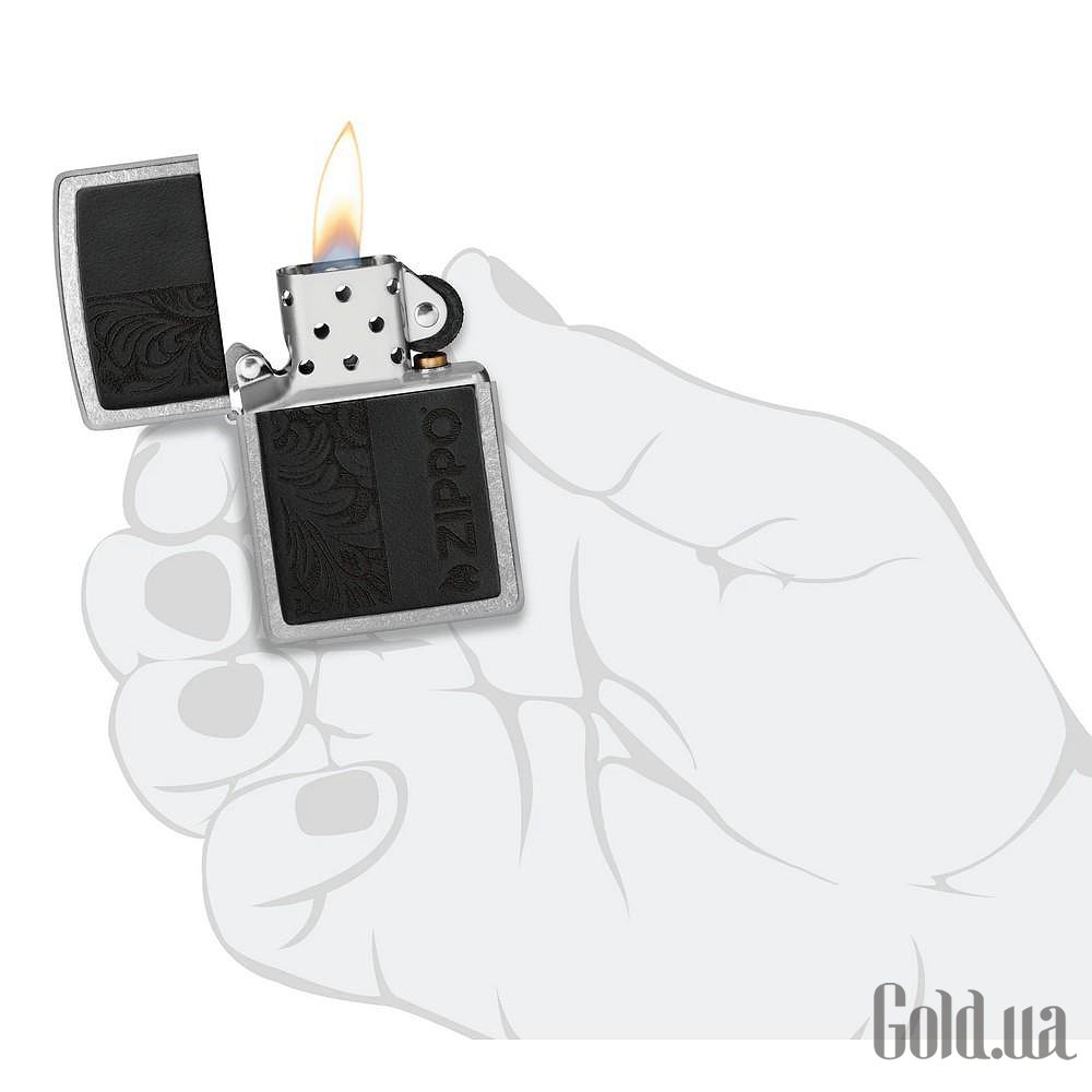 Zippo Зажигалка Black Leather Emblem - Zippo Design 46919 46919 – изображение 5