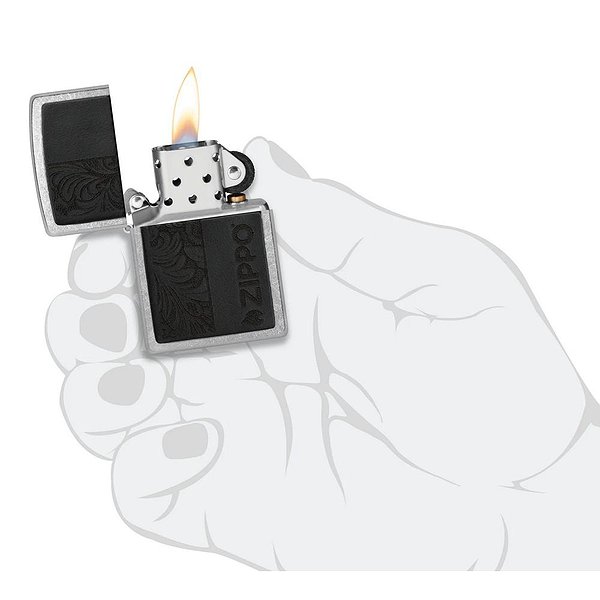Zippo Зажигалка Black Leather Emblem - Zippo Design 46919 46919 – изображение 5