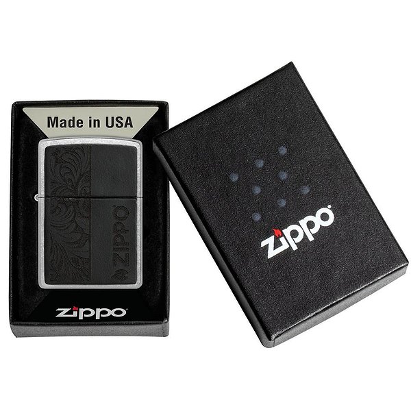 Zippo Зажигалка Black Leather Emblem - Zippo Design 46919 46919 – изображение 6