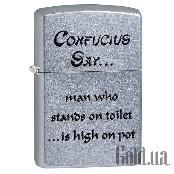 Купить Zippo Confucius Say Toilet Street 28459