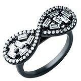 Женское серебряное кольцо с куб. циркониями, 1549829