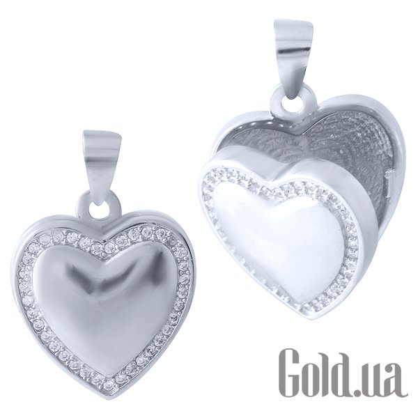 

Кулоны-сердечки Fresh Jewelry, Серебряный кулон с куб. циркониями