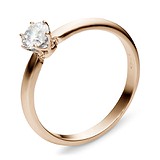 Золотое кольцо с бриллиантом, 1553925