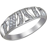 Женское серебряное кольцо с куб. циркониями, 1619717