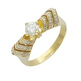 Женское золотое кольцо с бриллиантами, 1625349