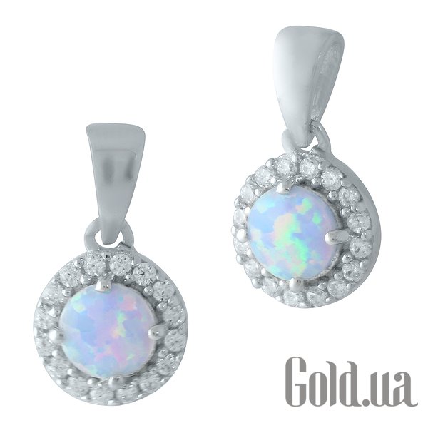 

Женские кулоны Fresh Jewelry, Серебряный кулон с опалом и куб. циркониями