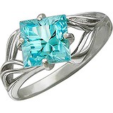 Женское серебряное кольцо с аквамарином, 1667077