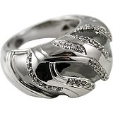 Женское серебряное кольцо с куб. циркониями, 1669381