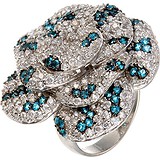 Женское серебряное кольцо с куб. циркониями, 1670405