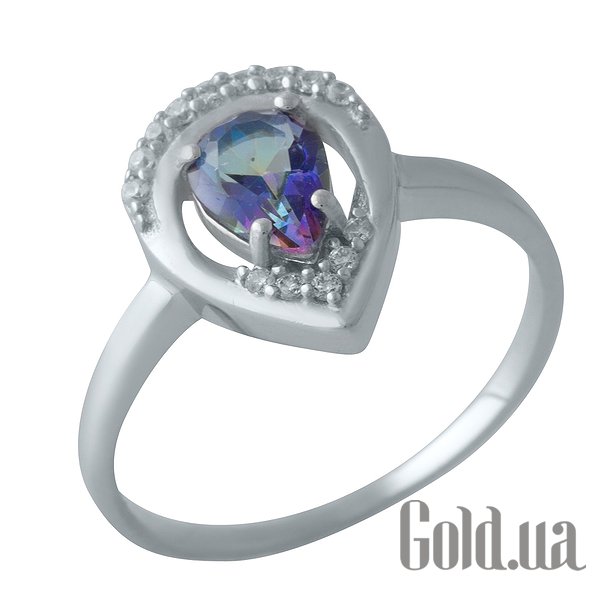 

Женские кольца Fresh Jewelry, Женское серебряное кольцо с топазом и куб. циркониями, 18