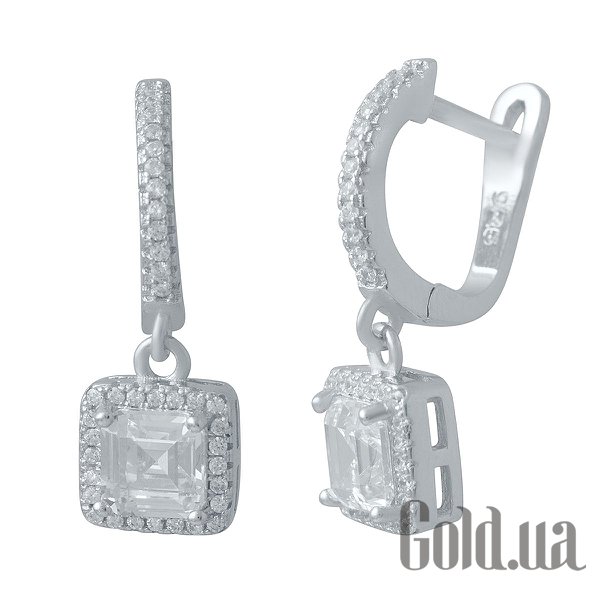 

Серьги с подвесками Fresh Jewelry, Серебряные серьги с куб. циркониями