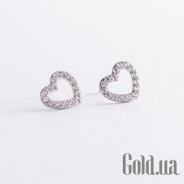 

Серьги-гвоздики Украина, Серебряные серьги с куб. циркониями