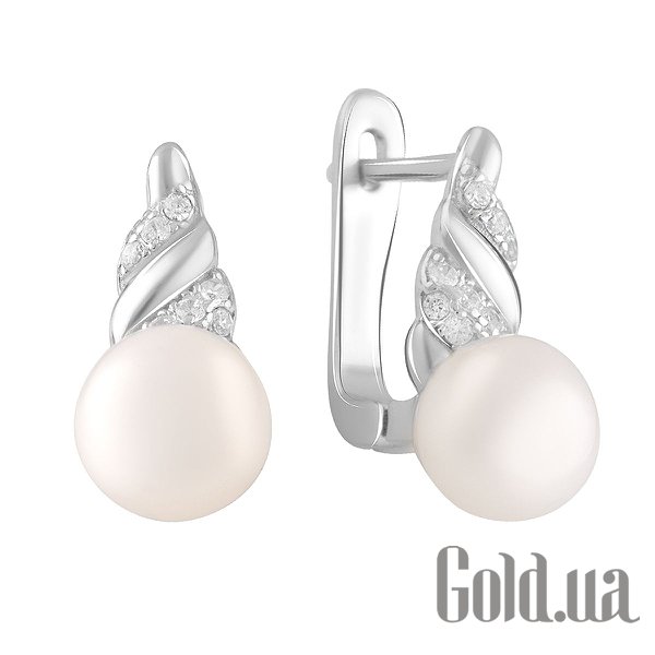 

Серьги Fresh Jewelry, Серебряные серьги с куб. циркониями и культив. жемчугом