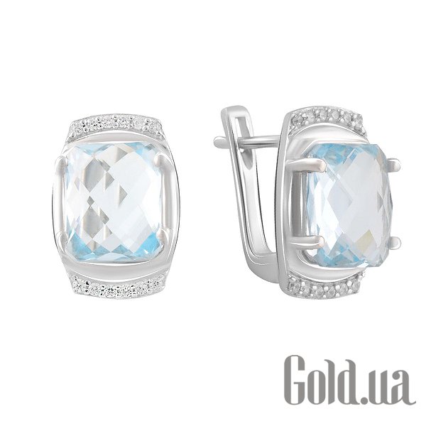 

Серьги Fresh Jewelry, Серебряные серьги с куб. циркониями и топазами