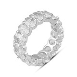 Серебряное обручальное кольцо с куб. циркониями, 1771781
