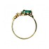 Женское золотое кольцо с изумрудами и бриллиантами - фото 3