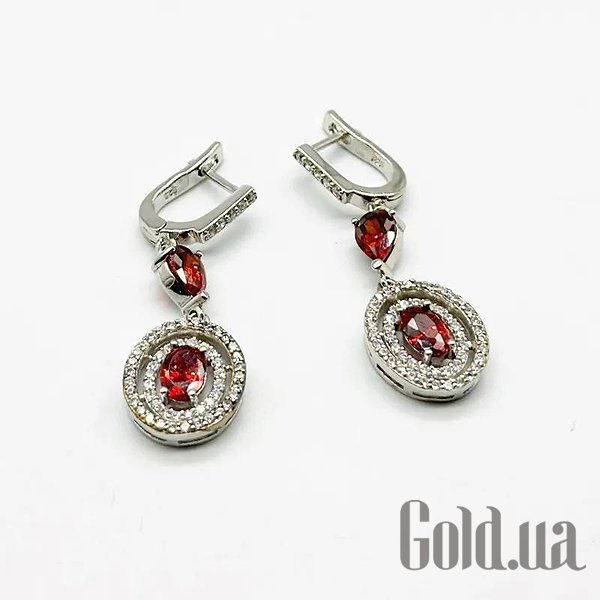 

Серьги с подвесками Silvex925, Серебряные серьги с куб. циркониями
