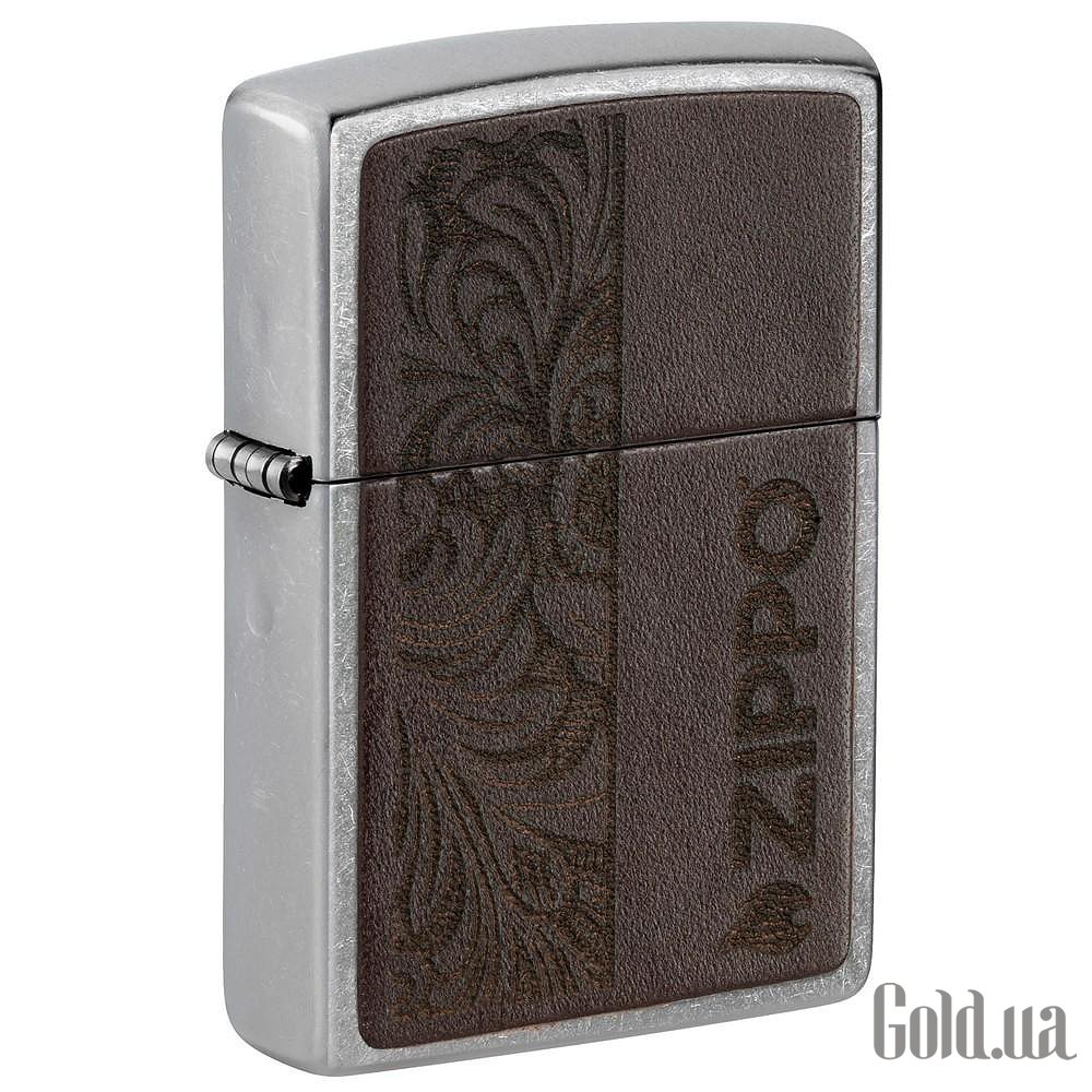 Zippo Зажигалка Brown Leather Emblem - Zippo Design 46920 46920