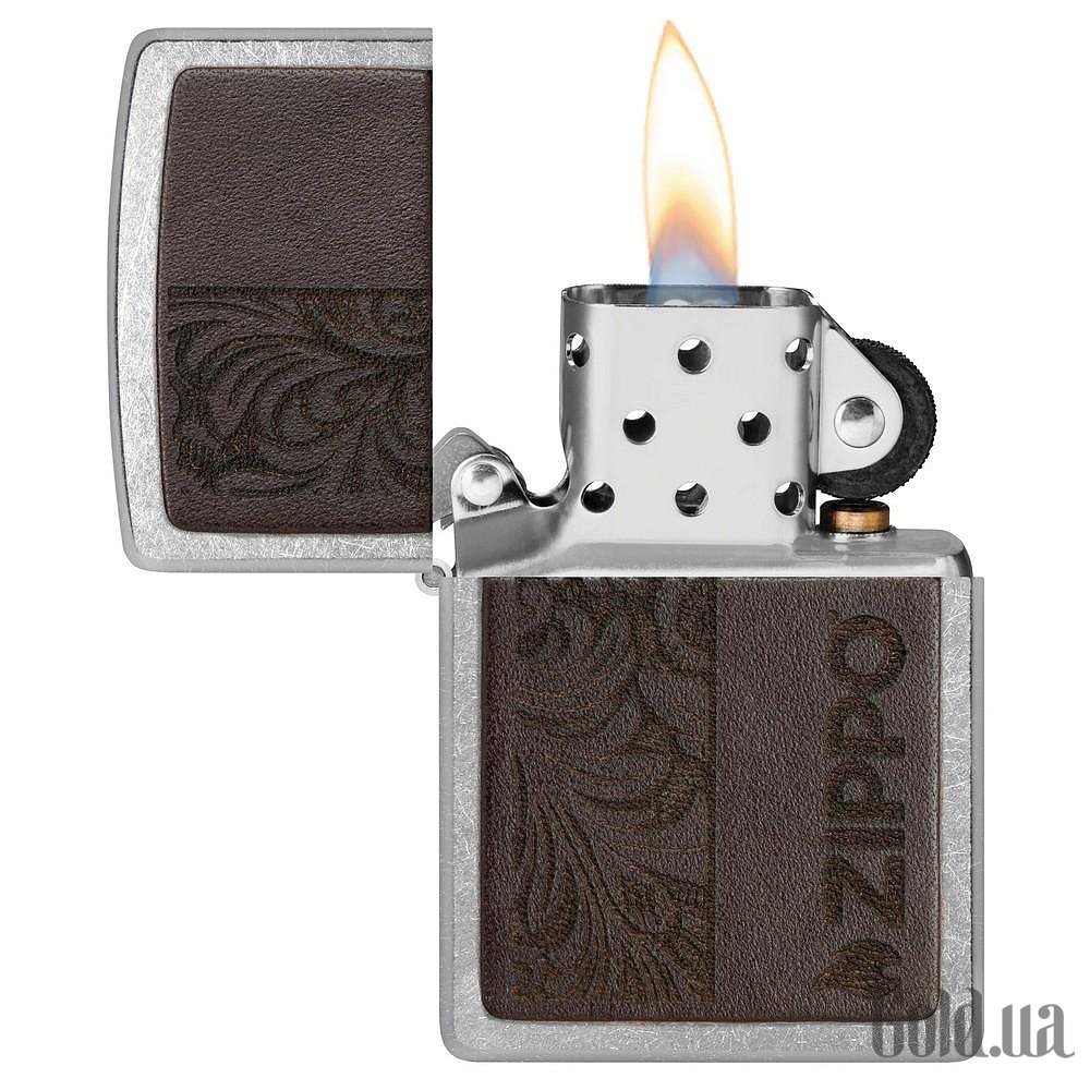 Zippo Зажигалка Brown Leather Emblem - Zippo Design 46920 46920 – изображение 3