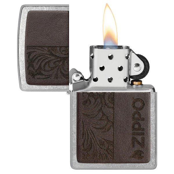 Zippo Зажигалка Brown Leather Emblem - Zippo Design 46920 46920 – изображение 3