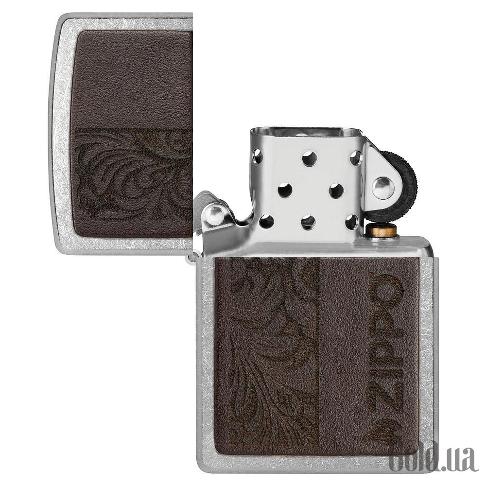 Zippo Зажигалка Brown Leather Emblem - Zippo Design 46920 46920 – изображение 4
