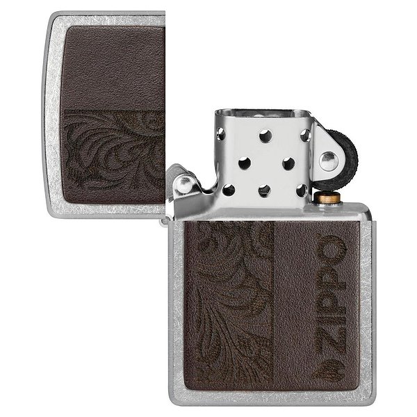 Zippo Зажигалка Brown Leather Emblem - Zippo Design 46920 46920 – изображение 4