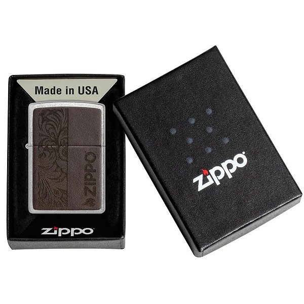 Zippo Зажигалка Brown Leather Emblem - Zippo Design 46920 46920 – изображение 6