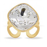 Кольцо с кристаллом Swarovski в позолоте, 821765