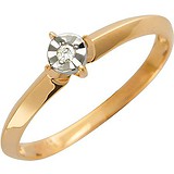 Золотое кольцо с бриллиантом, 1604614