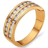 Золотое обручальное кольцо с бриллиантами, 1612294