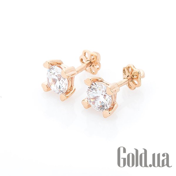 

Серьги-гвоздики Украина, Золотые серьги с куб. циркониями