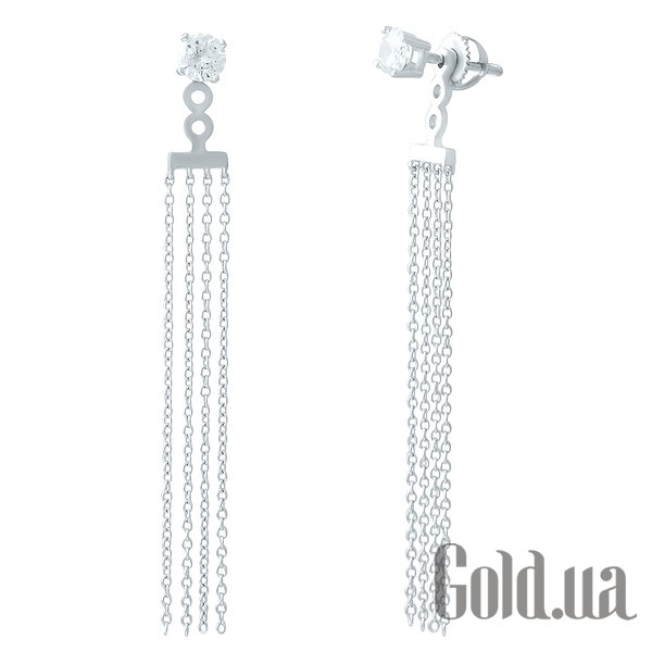 

Серьги с подвесками Fresh Jewelry, Серебряные серьги с куб. циркониями