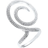 Женское серебряное кольцо с куб. циркониями, 1651462