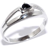Silver Wings Женское серебряное кольцо с сапфиром, 1659910