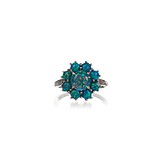 Женское серебряное кольцо с синт. опалами, 1671430