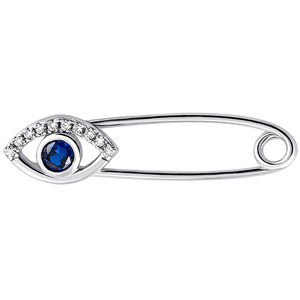 Серебряная булавка с куб. циркониями