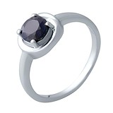 Женское серебряное кольцо с сапфиром