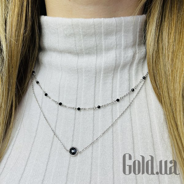 Жіночі кольє Fresh Jewelry Срібна каблучка з куб. цирконієм та шпинеллю, 40