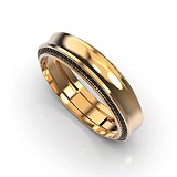 Золотое обручальное кольцо с бриллиантами, 1768454