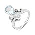 Женское серебряное кольцо с топазами и шпинелью - фото 1