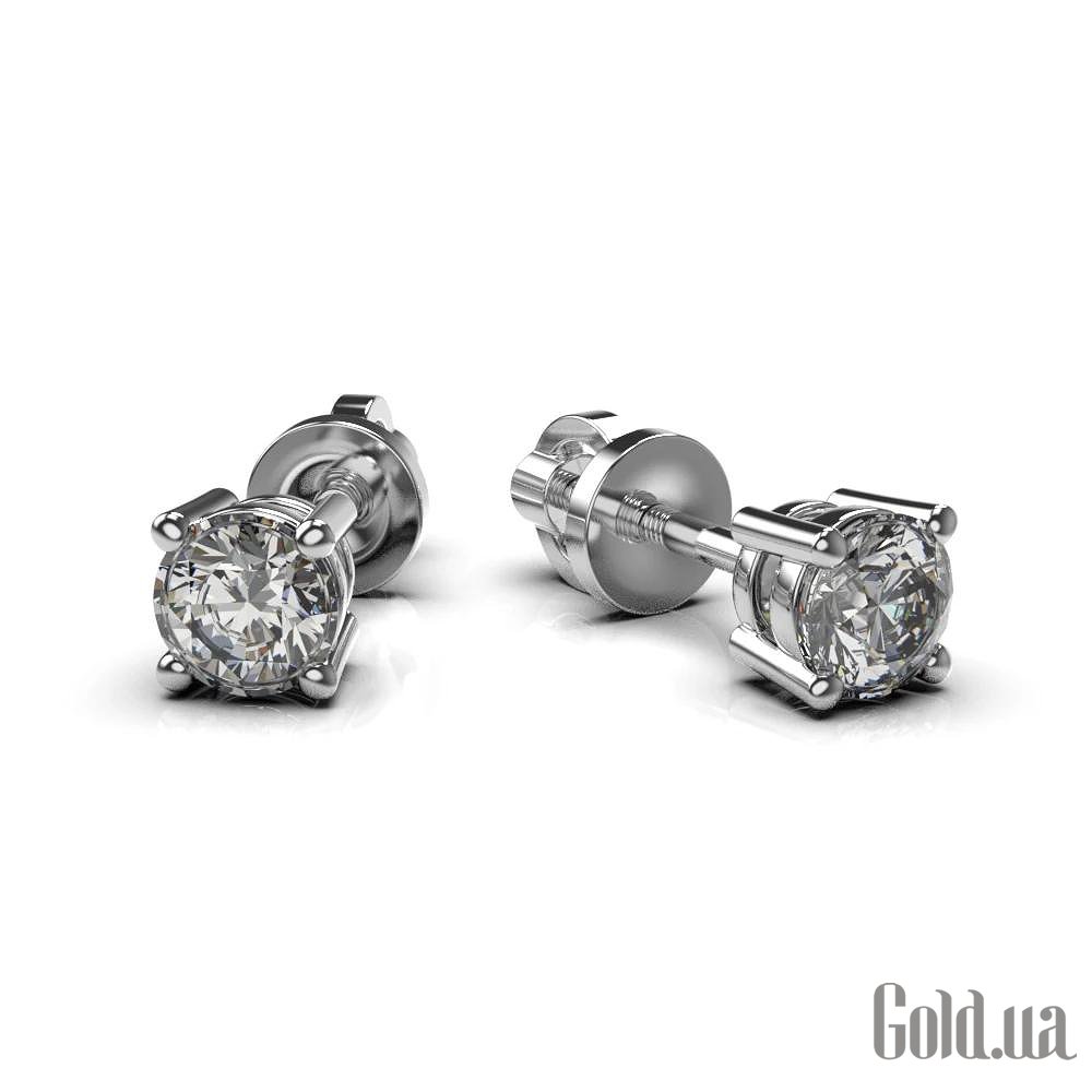 Золотые серьги с бриллиантами lun331431121b – изображение 2