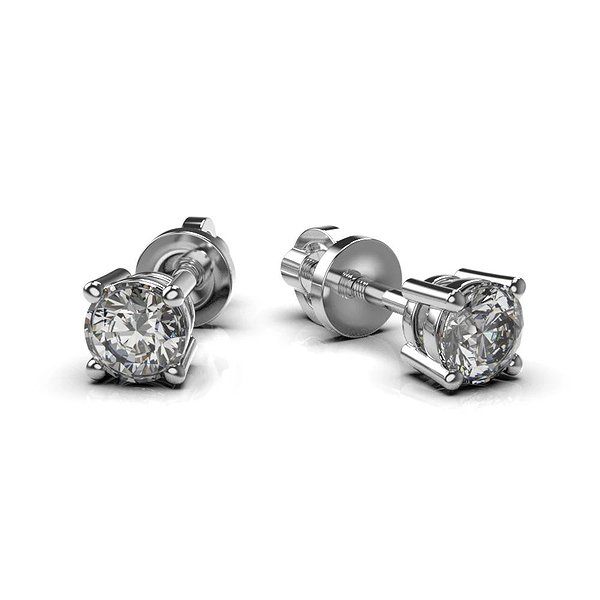 Золотые серьги с бриллиантами lun331431121b – изображение 2